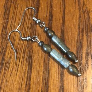 Labradorite stone earrings